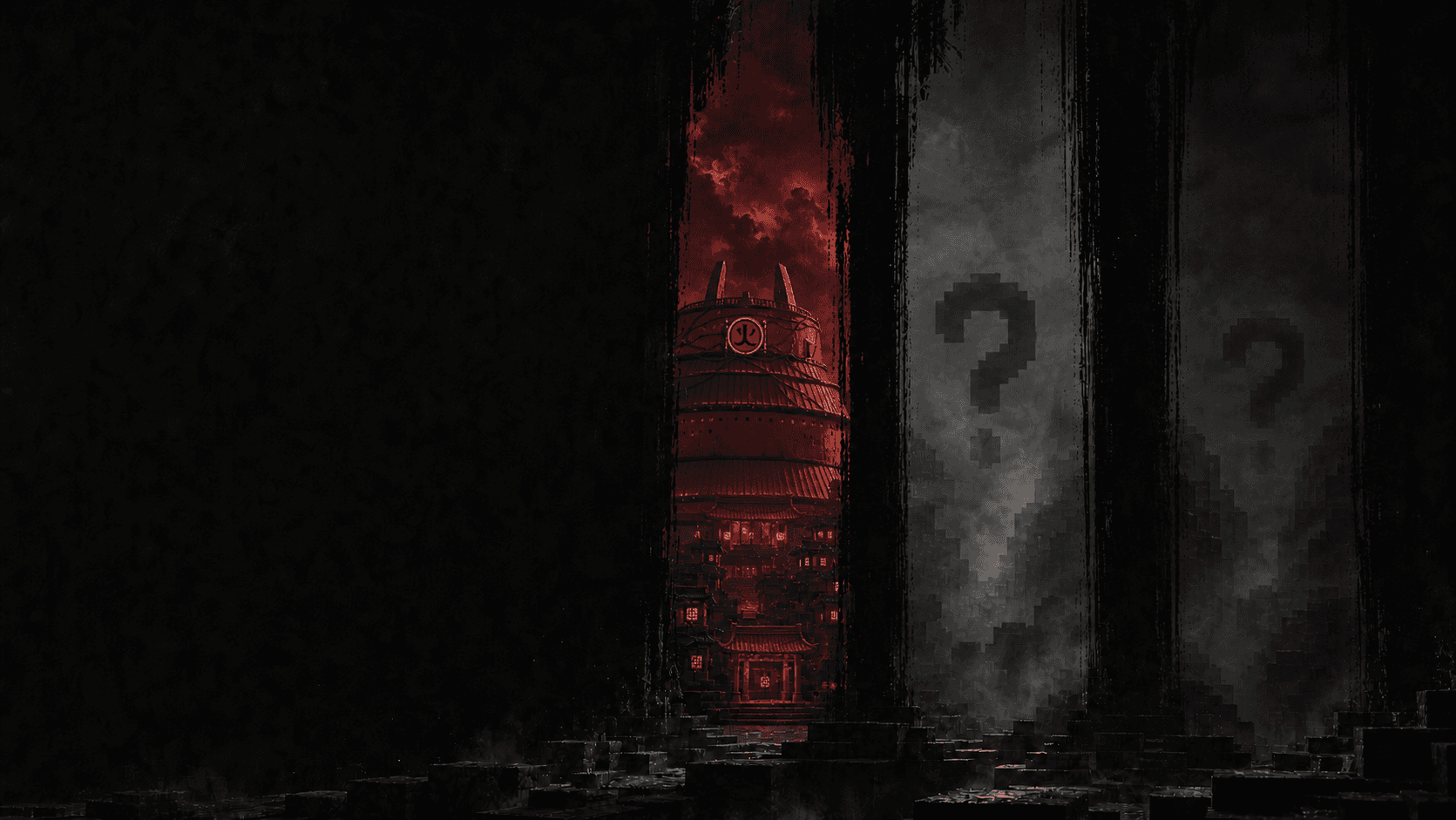Minecraft-мир Ninshuu со зданием Хокаге и два скрытых мира DarkTerritory